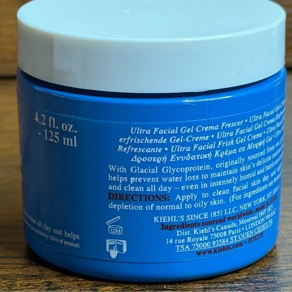 💙 Kiehl’s Ultra Facial Fresh Gel Cream 4.2 oz 125ml | New Sealed | Full Size